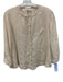 Toast Size XS Cream Linen 3/4 Sleeve Buttons Gathered Detail Top Cream / XS