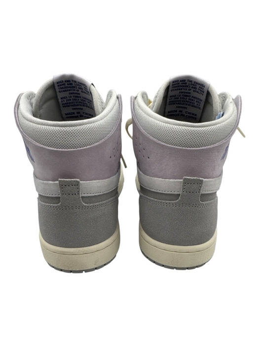 Air Jordan Shoe Size 8 Gray & Purple Suede High Top Lace Up Perforated Sneakers Gray & Purple / 8