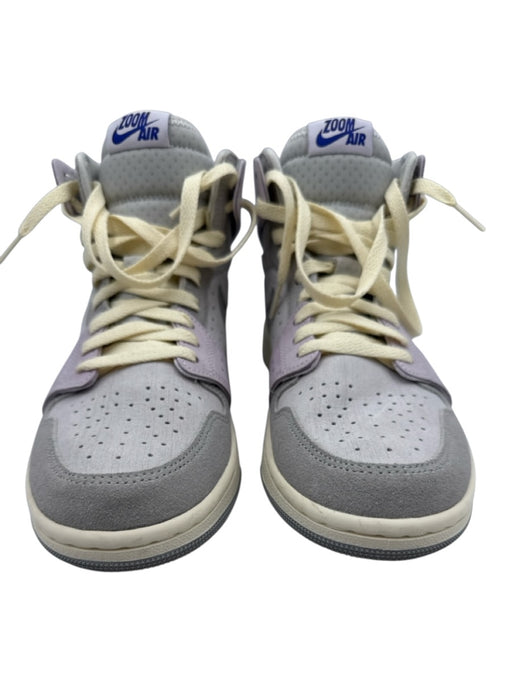 Air Jordan Shoe Size 8 Gray & Purple Suede High Top Lace Up Perforated Sneakers Gray & Purple / 8