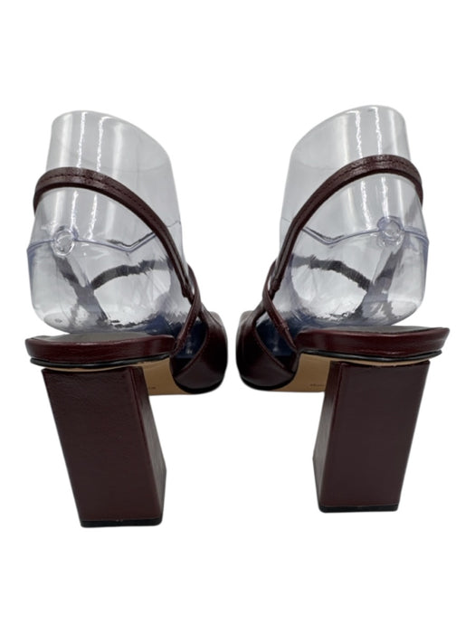 Dolce Vita Shoe Size 7.5 Bordeaux Red Leather Upper Square Toe Slingback Pumps Bordeaux Red / 7.5