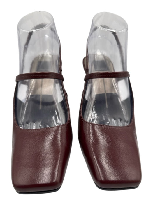 Dolce Vita Shoe Size 7.5 Bordeaux Red Leather Upper Square Toe Slingback Pumps Bordeaux Red / 7.5