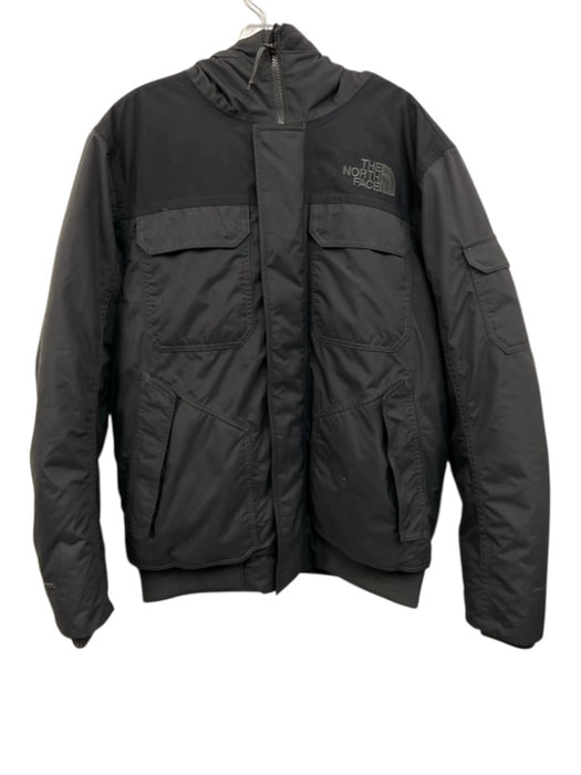 The North Face Size M Black Nylon Solid Fur Lined Zipper Men's Jacket Black / M