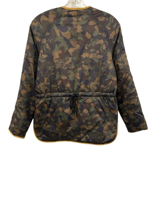 Billy Reid Size XS Brown, Yellow, Multi Nylon Long Sleeve Reversible Jacket Brown, Yellow, Multi / XS