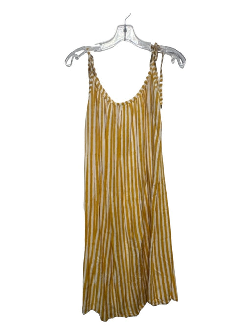 Emerson Fry Size XS/S Yellow & White Modal Spaghetti Strap Striped Dress Yellow & White / XS/S