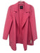 Theory Size M Pink Wool & Cashmere Open Front Felt back Slit Pocket Coat Pink / M