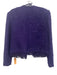 L'agence Size 8 Purple Polyester Blend Shimmer Tweed Fringe Detail Jacket Purple / 8