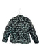 Armani Collezioni Size 8 Black & Aqua Blue Polyamide Down Fill Quilted Jacket Black & Aqua Blue / 8