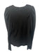 Frame Size M Black Silk Long Sleeve Puff Shoulder V Neck Keyhole Back Top Black / M