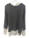 Brochu Walker Size S Gray & White Wool & Cashmere Knit Layered Effect Sweater Gray & White / S