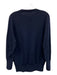 Ann Mashburn Size S Navy Blue Missing Fabric Tag Knit V Neck Ribbed Hem Sweater Navy Blue / S