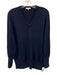 Ann Mashburn Size S Navy Blue Missing Fabric Tag Knit V Neck Ribbed Hem Sweater Navy Blue / S