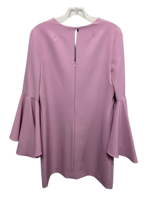 Milly Size 8 Light Pink Polyester Blend V Neck Ruffle Sleeve Detail Dress Light Pink / 8