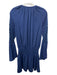 Ramy Brook Size M Navy Polyester Long Sleeve V Neck eyelet Hook & Eye Dress Navy / M