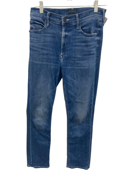 Mother Size 28 Medium Wash Cotton Slim Straight Zip Fly Mid Rise Jeans Medium Wash / 28