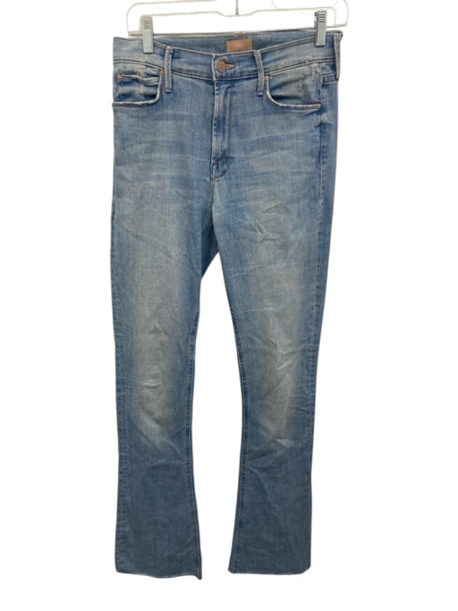 Mother Size 28 Light Wash Cotton Mid Rise Boot Cut distressed Jeans Light Wash / 28