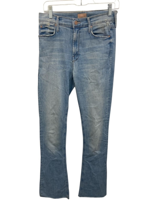Mother Size 28 Light Wash Cotton Mid Rise Boot Cut distressed Jeans Light Wash / 28