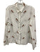 Etro Size S White & Orange Cotton Long Sleeve Button Up Cheetahs Top White & Orange / S