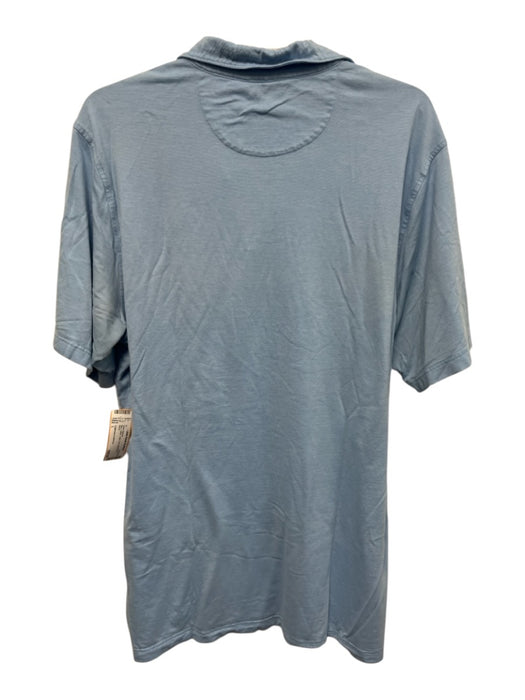 Clubhouse Collection Size L Blue Cotton Solid Polo Men's Short Sleeve Blue / L