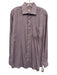 Peter Millar Size L Purple & Brown Cotton Houndstooth Plaid Long Sleeve Shirt Purple & Brown / L