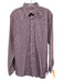 Peter Millar Size L Black & Purple Cotton Plaid Button Up Long Sleeve Shirt Black & Purple / L