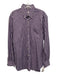 Peter Millar Size L Purple & Black Cotton Plaid Button Up Long Sleeve Shirt Purple & Black / L