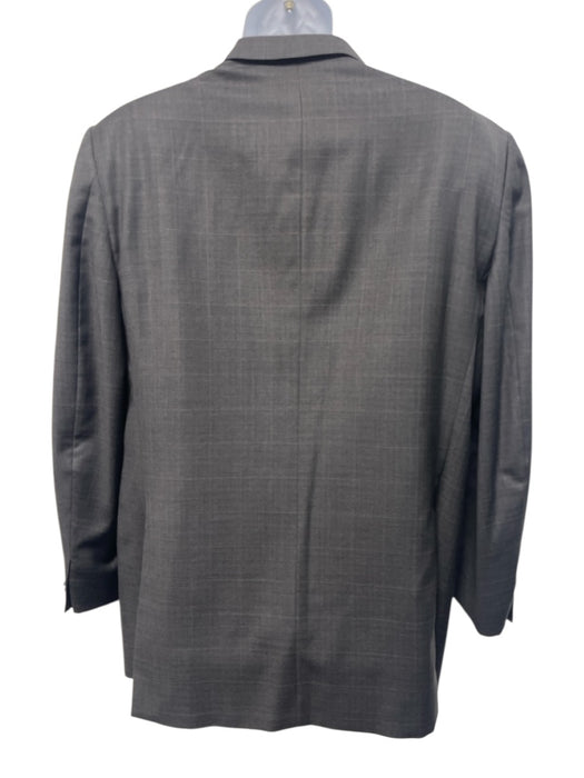 Zegna Dark Gray & Purple Wool Plaid 2 Button Men's Suit Dark Gray & Purple / 54