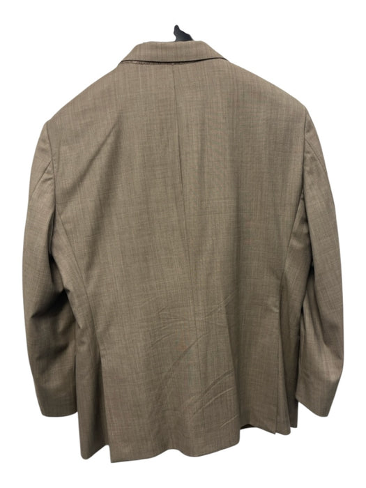 Hickey Freeman Tan Wool Blend Solid 2 Button Men's Suit Tan / Est 42