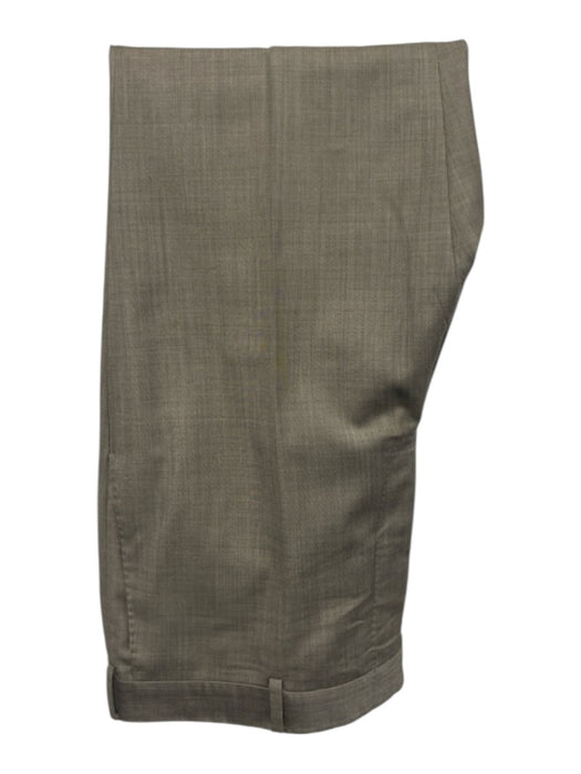Hickey Freeman Tan Wool Blend Solid 2 Button Men's Suit Tan / Est 42