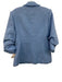 5a7 Cinq a Sept Size 8 Sky Blue Cotton Tweed Flap Pocket Scrunched Sleeve Jacket Sky Blue / 8