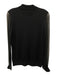 Ramy Brook Size M Black Silk & Cashmere Long Sheer Sleeves Mock Neck Cut Out Top Black / M