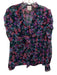 Misa Size M Green, Blue, Pink Polyester Long puff sleeve Floral Print Ruffle Top Green, Blue, Pink / M