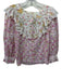 Loveshackfancy Size XS Pink, Yellow & White Cotton floral print Lace Ruffle Top Pink, Yellow & White / XS
