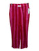 Chakeris Charleston Size XS Red & Pink Cotton Striped Elastic Waist Pants Red & Pink / XS