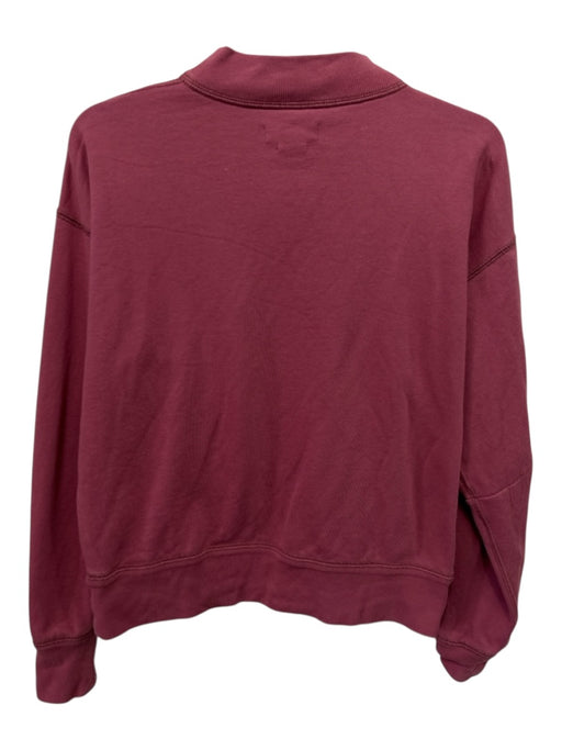 Isabel Marant Etoile Size S Berry Pink Cotton Blend Long Sleeve Logo Sweater Berry Pink / S