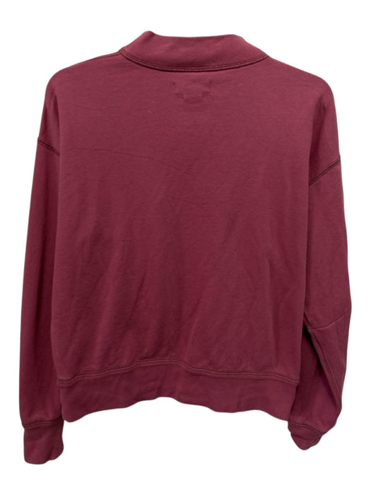 Isabel Marant Etoile Size S Berry Pink Cotton Blend Long Sleeve Logo Sweater Berry Pink / S