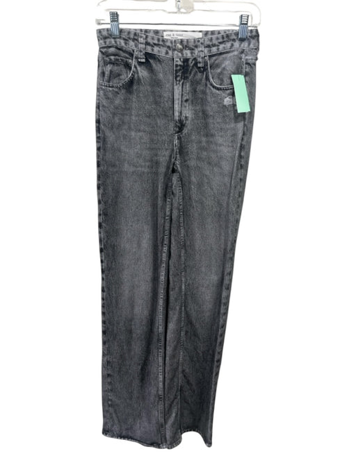 Rag & Bone Size XS Gray Cotton Straight Leg High Waist Jegging Fade/Wash Pants Gray / XS