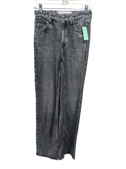 Rag & Bone Size XS Gray Cotton Straight Leg High Waist Jegging Fade/Wash Pants Gray / XS