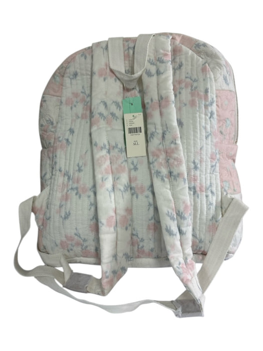 Loveshackfancy Pink, White & Blue Cotton Patchwork Bow Detail Backpack Bag Pink, White & Blue / M