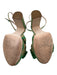 Loeffler Randall Shoe Size 9 Green & Tan Textile Gingham Checked Bow Tie Sandals Green & Tan / 9
