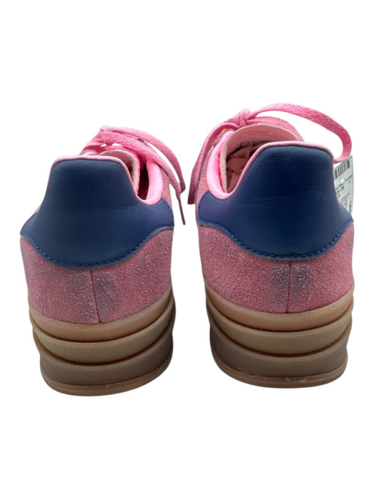 Adidas Shoe Size 9 Pink, Blue & Brown Suede Platform Striped Low Top Sneakers Pink, Blue & Brown / 9