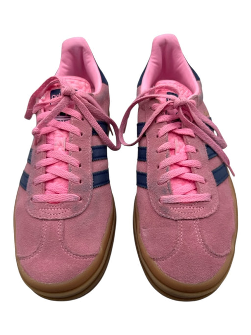 Adidas Shoe Size 9 Pink, Blue & Brown Suede Platform Striped Low Top Sneakers Pink, Blue & Brown / 9