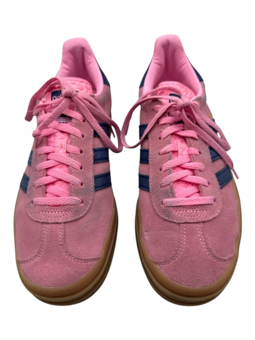 Adidas Shoe Size 9 Pink, Blue & Brown Suede Platform Striped Low Top Sneakers Pink, Blue & Brown / 9