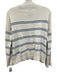Lake Size XS Cream & Blue Cotton Button Front Striped Cardigan Sweater Cream & Blue / XS