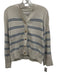 Lake Size XS Cream & Blue Cotton Button Front Striped Cardigan Sweater Cream & Blue / XS