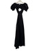 Chakeris Charleston Size XS Black Cotton Open Back Puff Sleeves Dress Black / XS