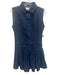 Reformation Size 2 Dark Wash Cotton Sleeveless Button Detail Mini Dress Dark Wash / 2