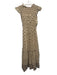 Cleobella Size XS Cream Cotton Tassel Ties All Over Print Dress Cream / XS