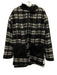 Zara Size S Black & White Cotton Zip Front Patch Pockets Coat Black & White / S