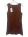 Julia Armory Size XS Brown Linen & Viscose Sleeveless Square Neck Dress Brown / XS