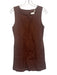Julia Armory Size XS Brown Linen & Viscose Sleeveless Square Neck Dress Brown / XS